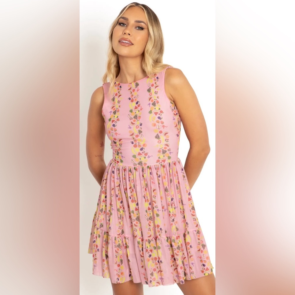 Blackmilk Lickable Wallpaper Bow Back Dress - Limited